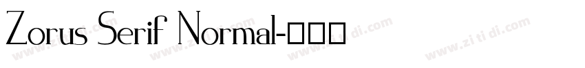 Zorus Serif Normal字体转换